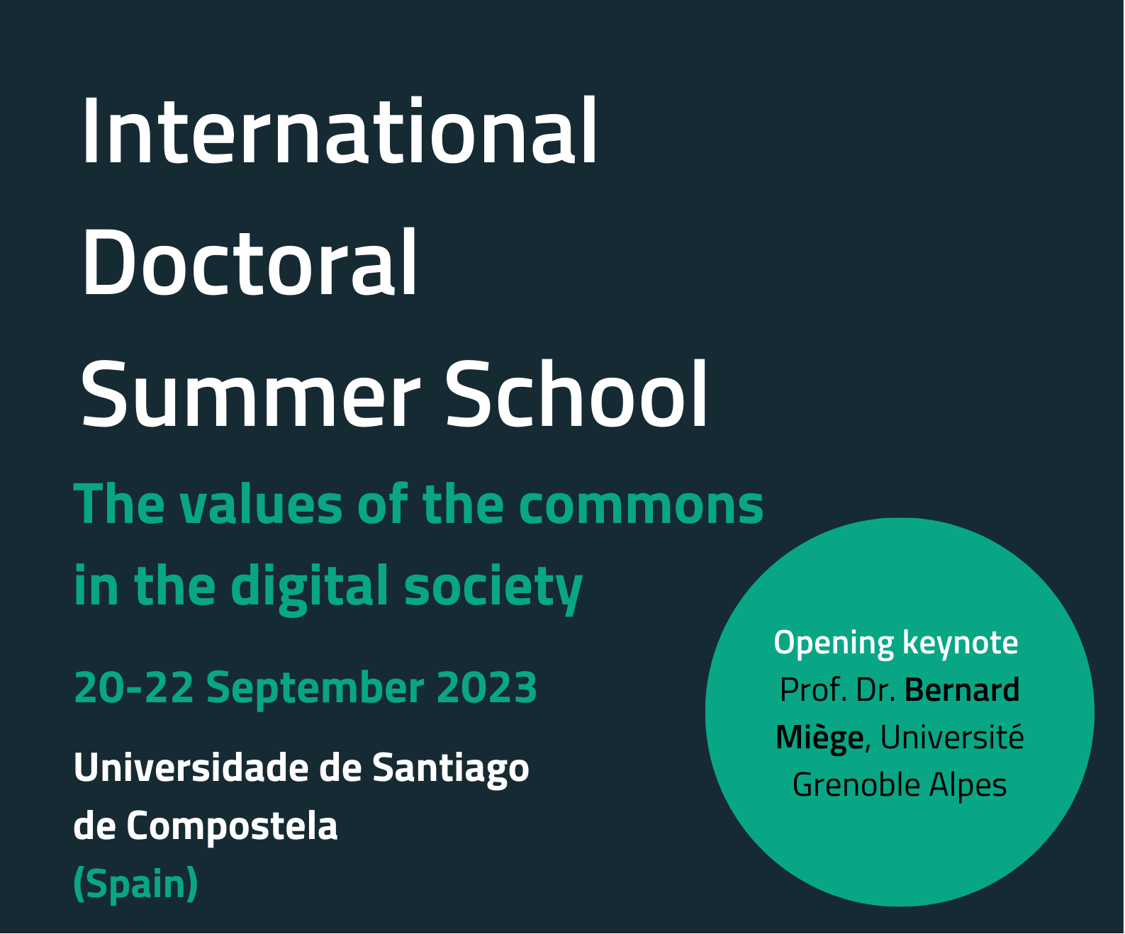 International Doctoral Summer School “The values of the commons in the digital society”